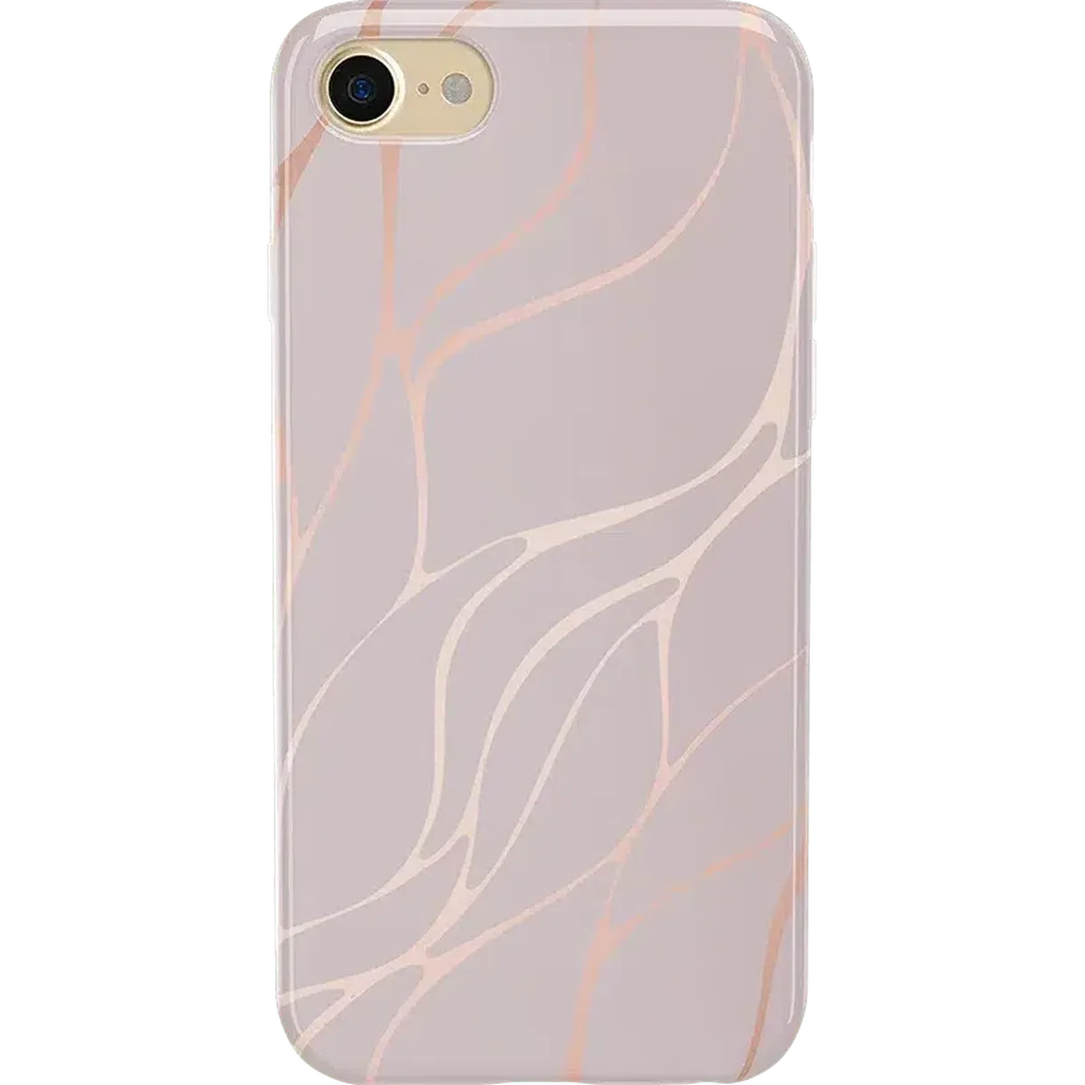 Midnight Ride | Pink and Gold Metallic Waves Case