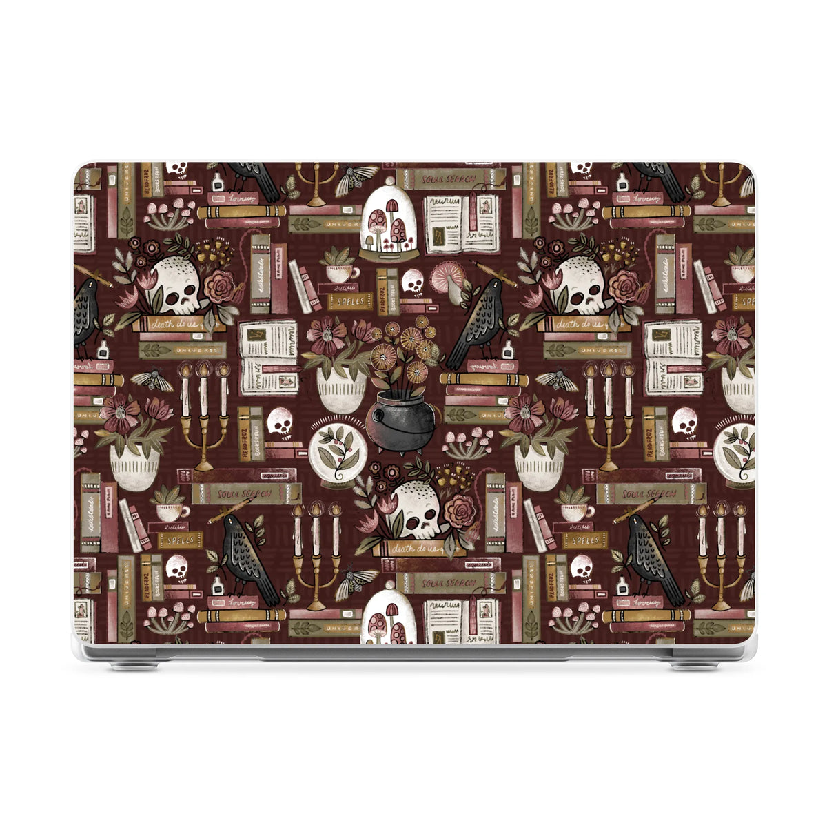 Gothic Noir | Spooky Bookshelf Laptop Shell