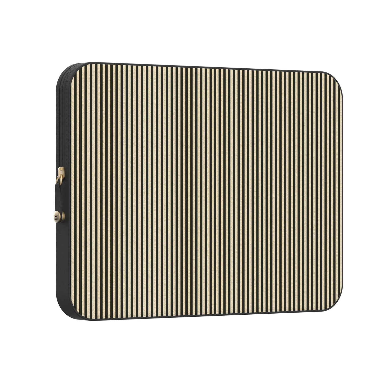 Stripes and the City | Black Pinstripes Laptop Case
