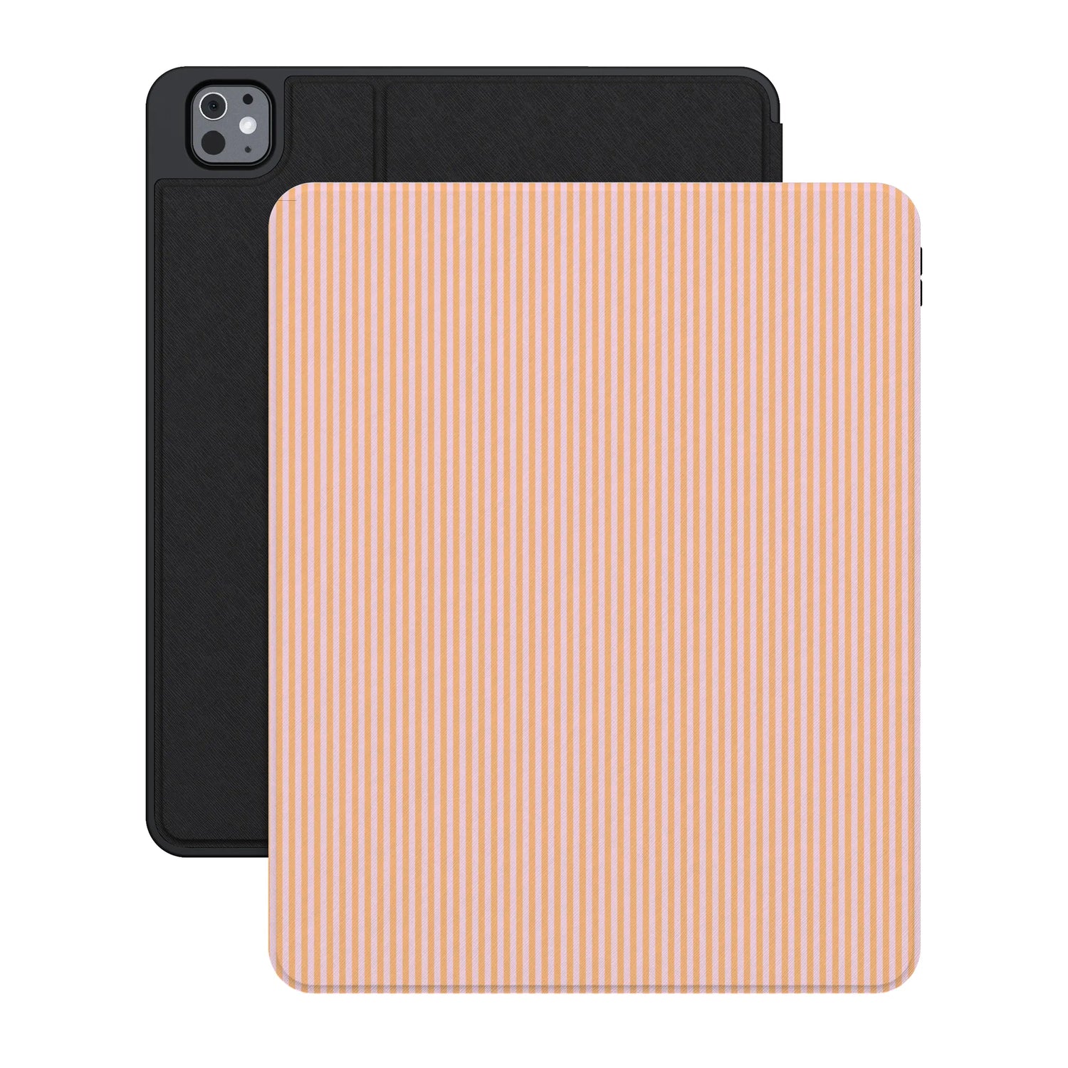 Stripes and the City | Orange & Pink Pinstripe iPad Case