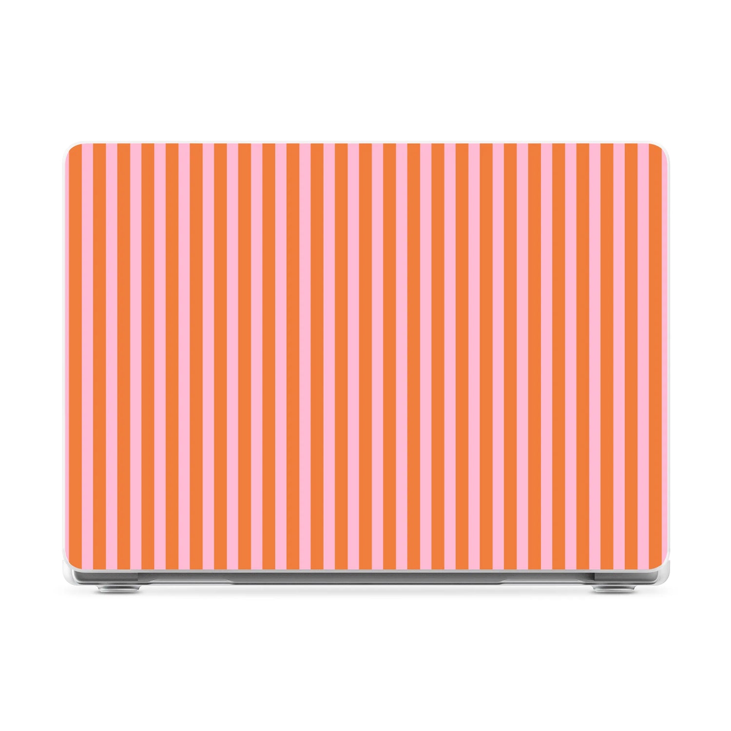 Perfect Stripes | Orange & Pink Stripes Laptop Shell