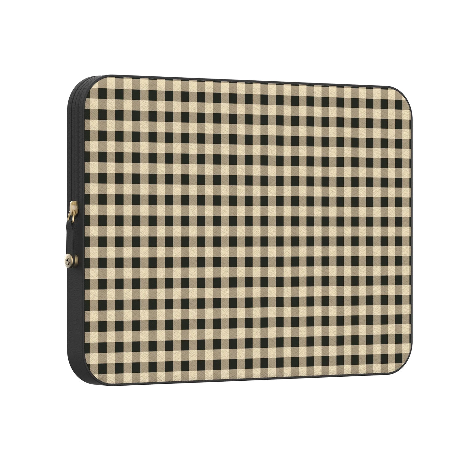 Cedar Lane | Black & Cream Gingham Laptop Case