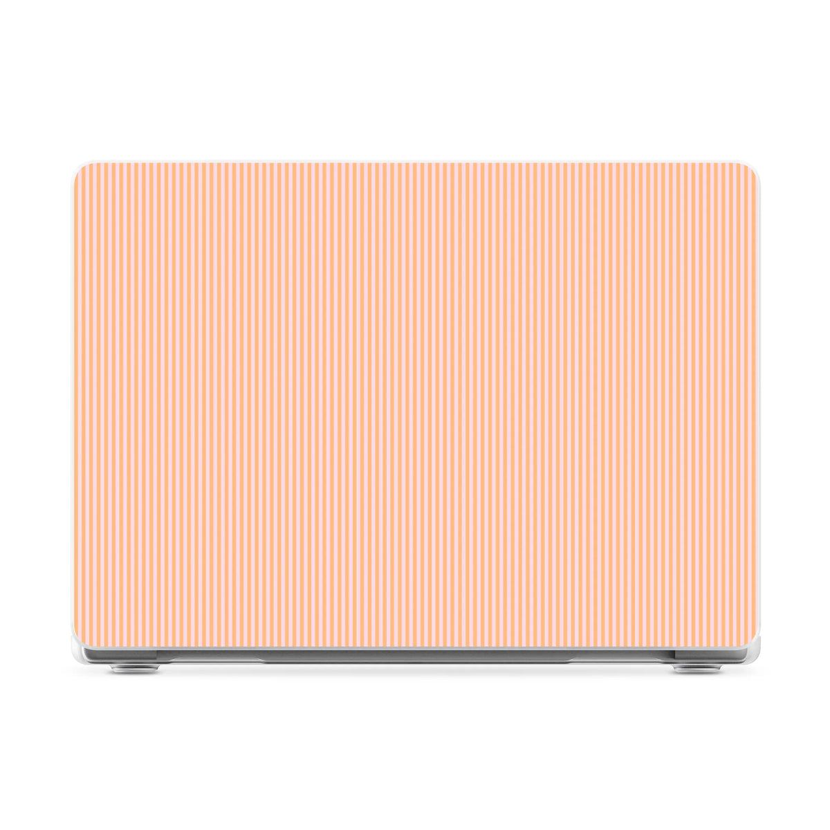 Stripes and the City | Orange & Pink Pinstripe Laptop Shell