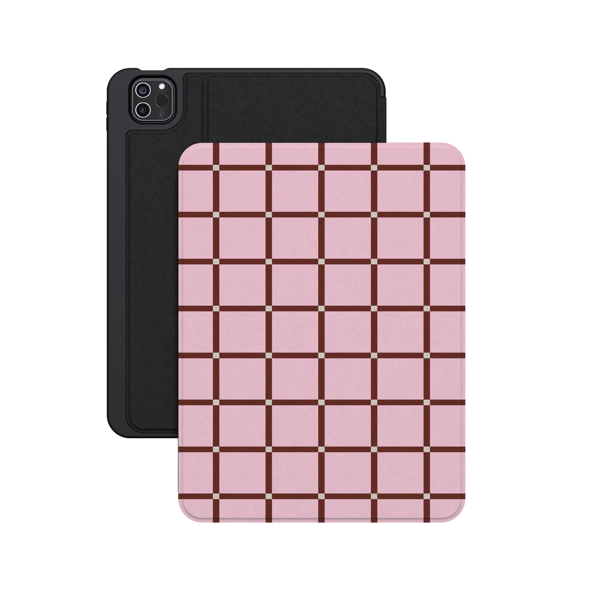 Uptown Gridlock | Pink Checkerboard iPad Case