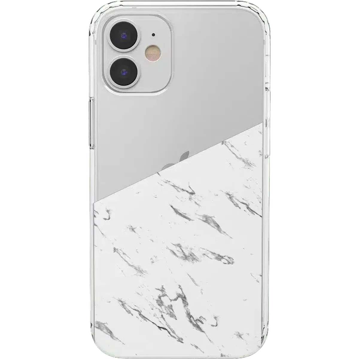 Let's Split | Half White Clear Marble Case