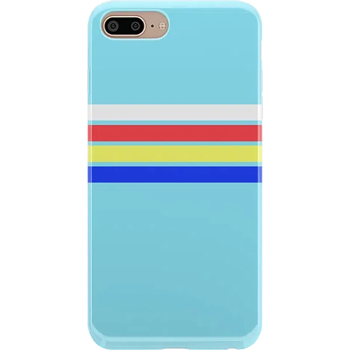 Totally Groovy | Teal Rainbow Stripes Color Block Case