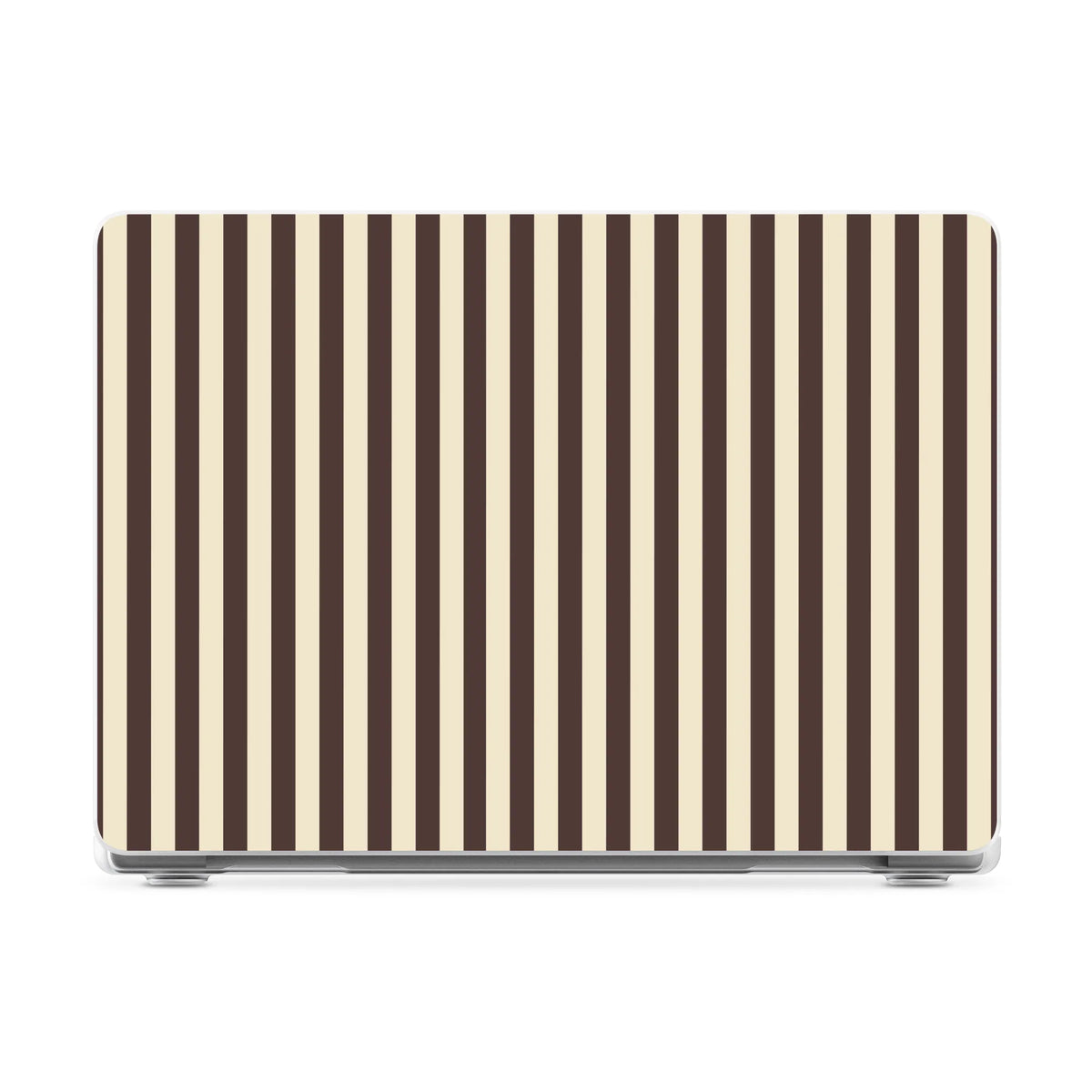 S'more Stripes | Brown Striped Laptop Shell