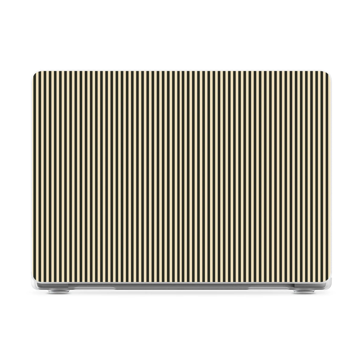 Stripes and the City | Black Pinstripes Laptop Shell