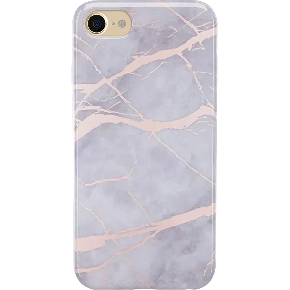 Touch of Lavender | Lavender Gray & Rose Gold Marble Case