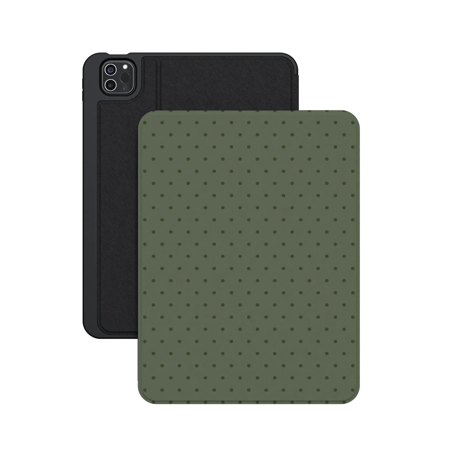 On the Dot | Olive Green Polka Dot iPad Case