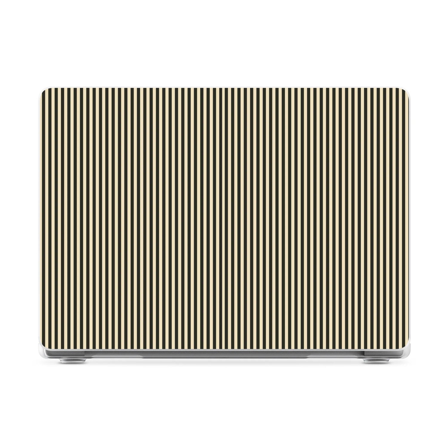 Stripes and the City | Black Pinstripes Laptop Shell