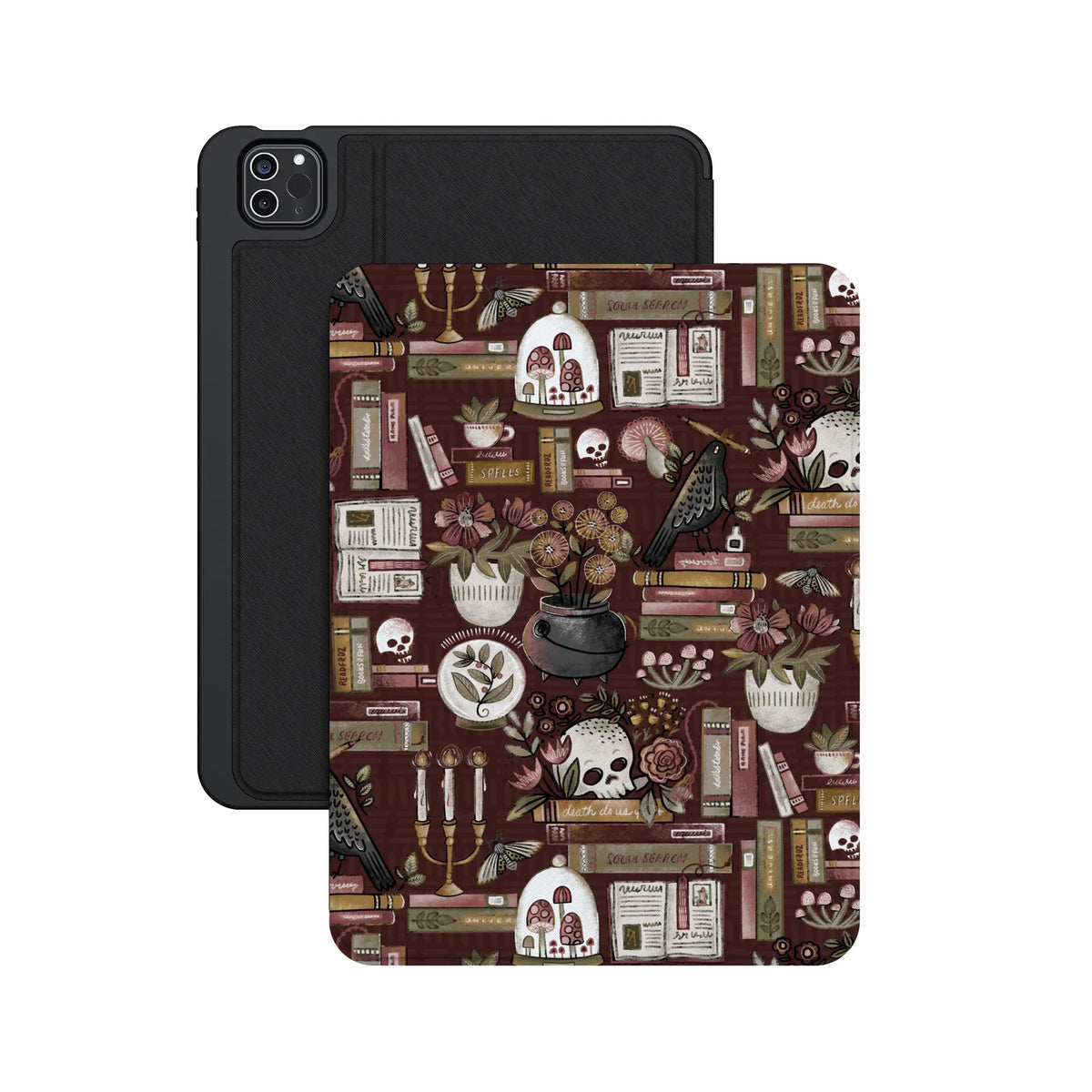 Gothic Noir | Spooky Bookshelf iPad Case