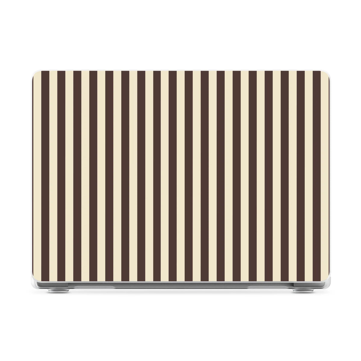 S'more Stripes | Brown Striped Laptop Shell