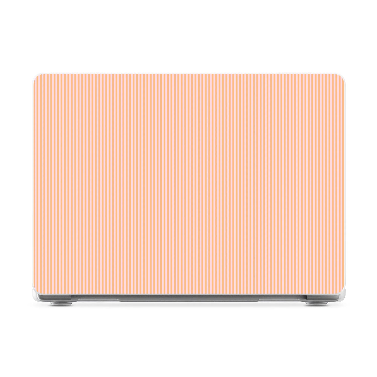 Stripes and the City | Orange & Pink Pinstripe Laptop Shell