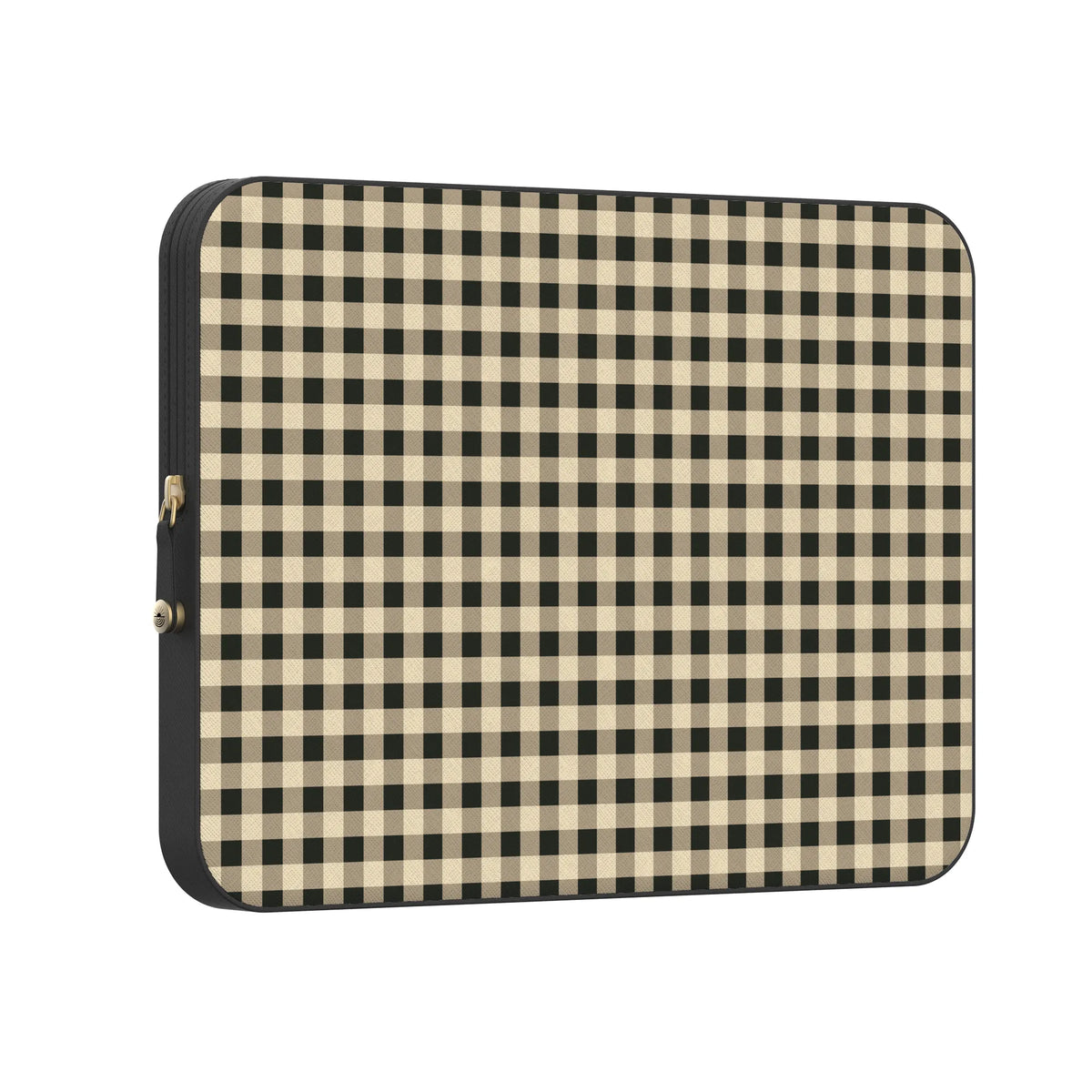 Cedar Lane | Black & Cream Gingham Laptop Case